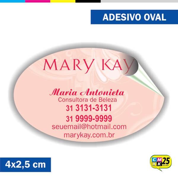 Detalhes do produto Adesivo Oval em Papel - 4x2,5cm - Verniz