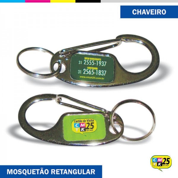Detalhes do produto Chaveiro Mosquetão Retangular