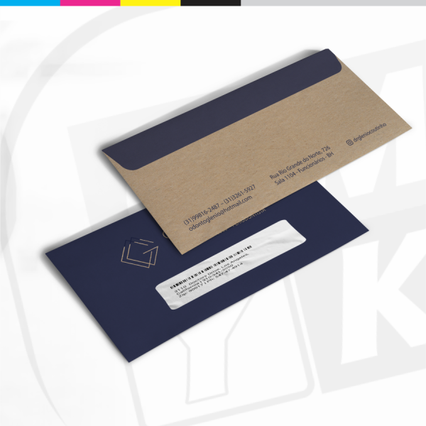 Detalhes do produto Envelope Carta com Janela - 23x11cm - Kraft 90g