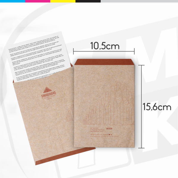Detalhes do produto Envelope Pequeno - 10,5X15,6cm - Kraft 90g