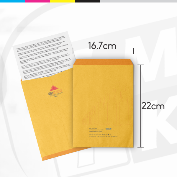 Detalhes do produto Envelope Meio Saco - 16,7x22 - AP 90g