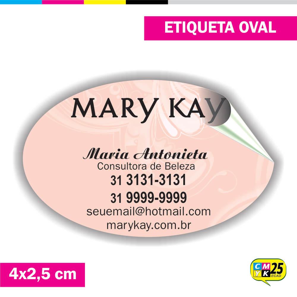 Etiqueta Oval em Vinil Transparente - Impressão Branca - 4x2,5cm + Arte Final