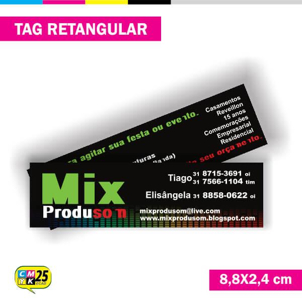 Tag 4x4 - Retangular - 2000 Unid. - 8,8x2,4cm + Furo 5mm + Arte Final