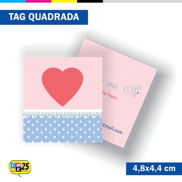 Tag 4x4 - Quadrada - 2000 Unid. - 4,8x4,4cm + Furo 5mm