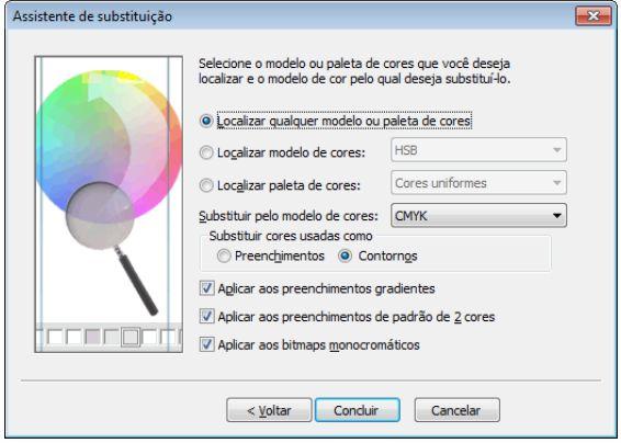 Como converter as cores para CMYK